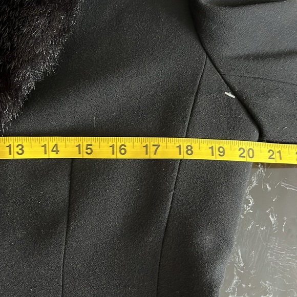 🖤 TAHARI By Arthur S.Levine Fur Collar Black Coat Jacket Vintage-Women 10 - Picture 16 of 16